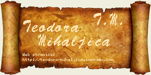 Teodora Mihaljica vizit kartica